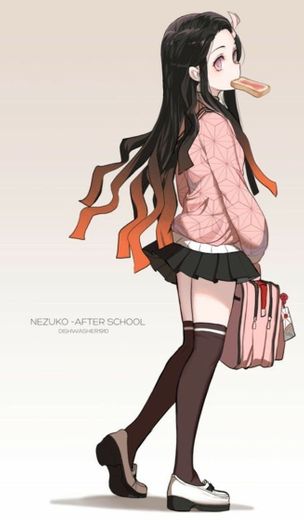 Nezuko após a aula 🌸