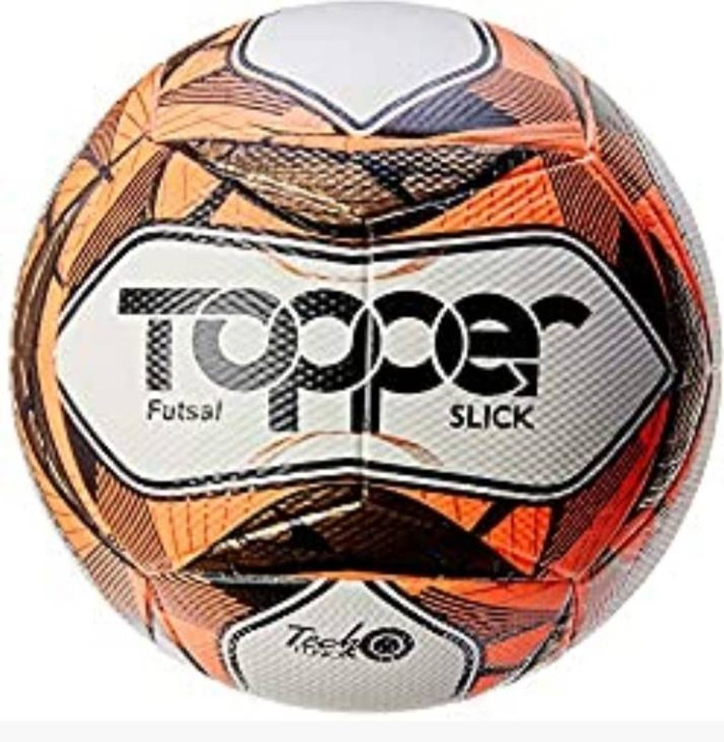 Moda Bola Topper Slick II Futsal Vermelha Neon.