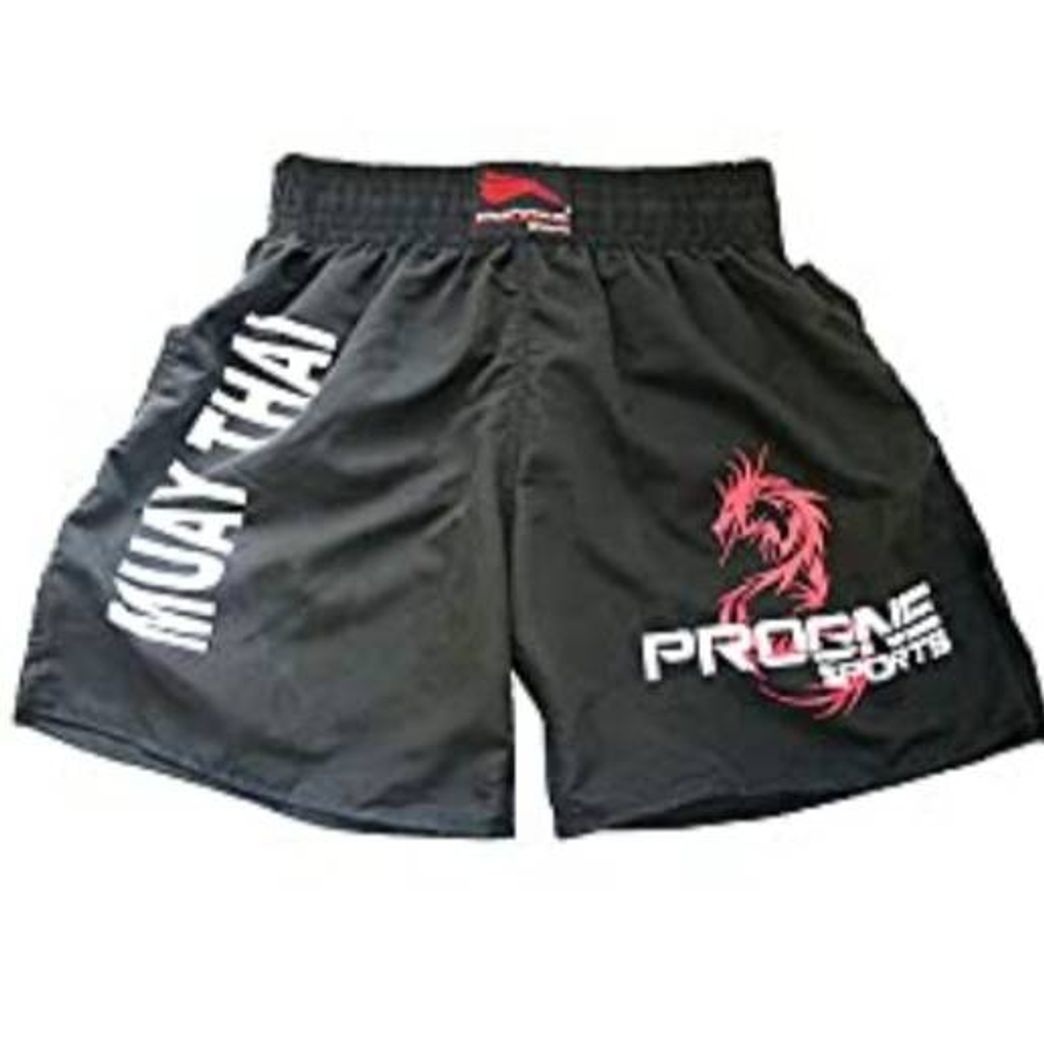 Fashion PROGNE SPORTS BR 9300 Calção Short para Muay Thai, M, Preta