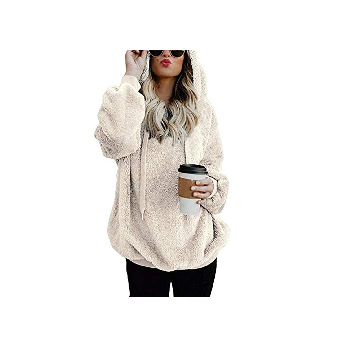 Social Mujer Caliente y Esponjoso Tops Chaqueta Suéter Abrigo Jersey Mujer Otoño