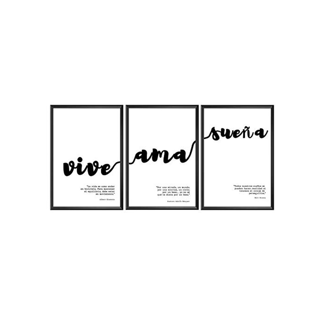 Social Láminas Decorativas para Enmarcar. Set de 3 Láminas Modernas Estilo Nórdico de