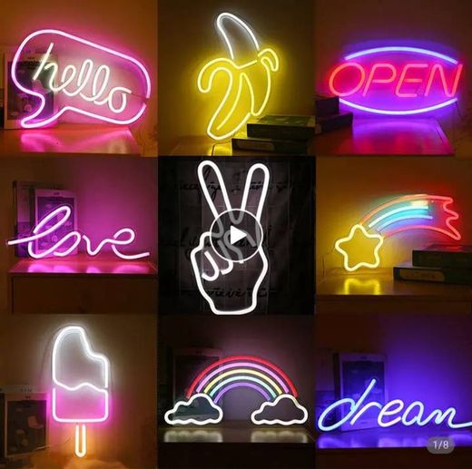 Plaquinhas Neon