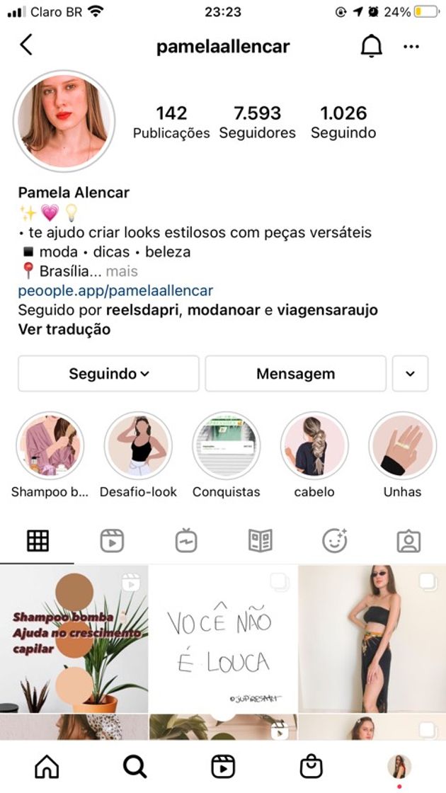 Moda Meu perfil do Instagram 