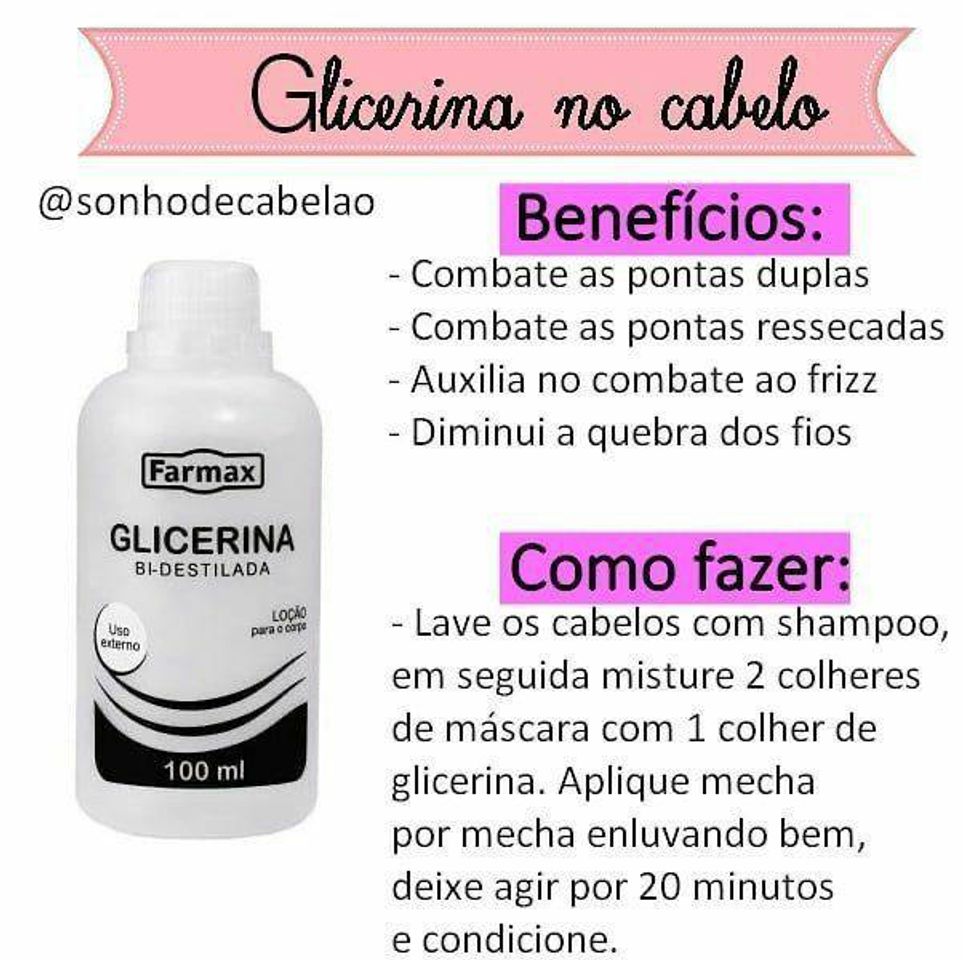 Moda Glicerina no cabelo 💆