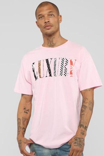 Lots Of Luxury Short Sleeve Tee - Pink/Combo – Fashion Nova