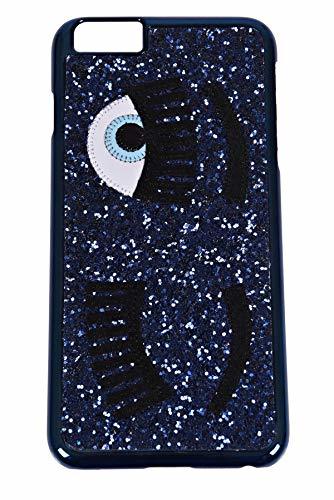 Social Chiara Ferragni Flirting Eyes Funda para iPhone - Glitter Azul Oscuro -