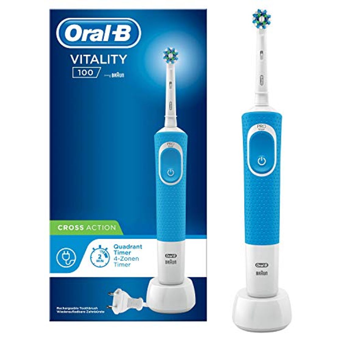 Social Oral-B Vitality 100 Cepillo Eléctrico Recargable con Tecnología de Braun