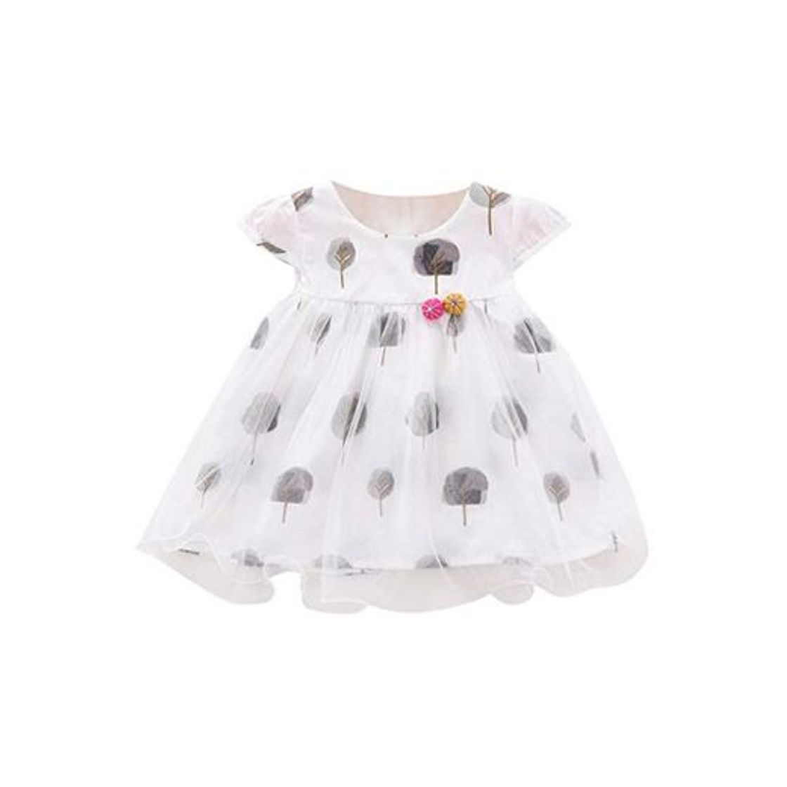 Product Julhold Vestido de Princesa de Tul con Estampado de árbol y Mangas