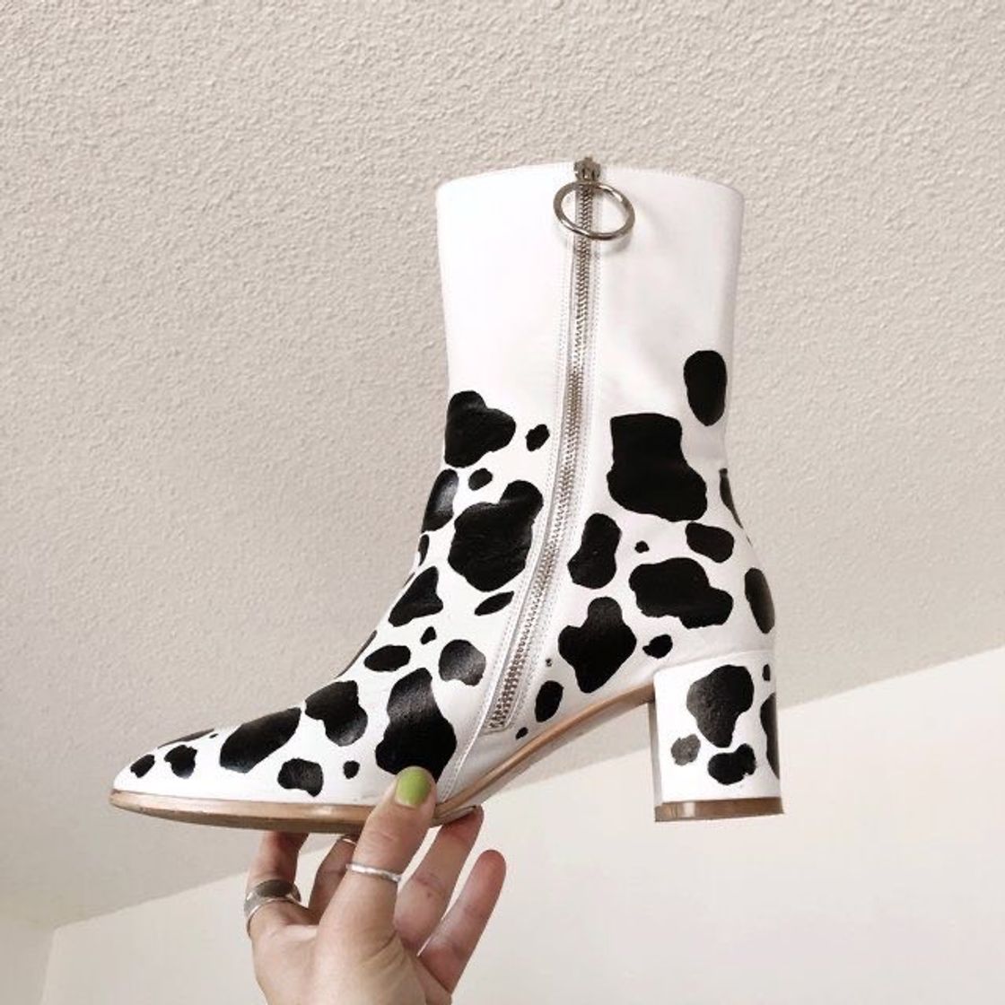 Products 
Hand painted Cow Print Boot