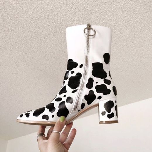 
Hand painted Cow Print Boot