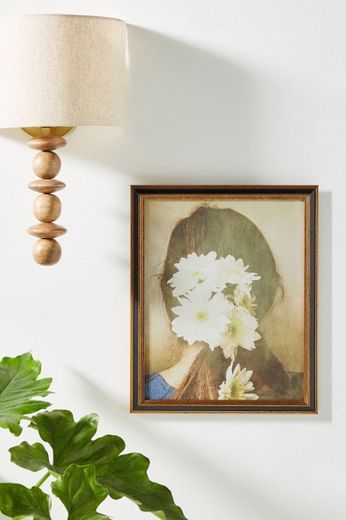 White Flowers in Her Hair Wall Art