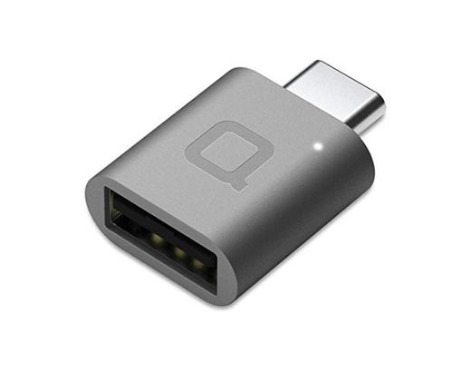 Nonda MI22GRN - Mini adaptador USB-C a USB 3.0 Carga y transfiere.