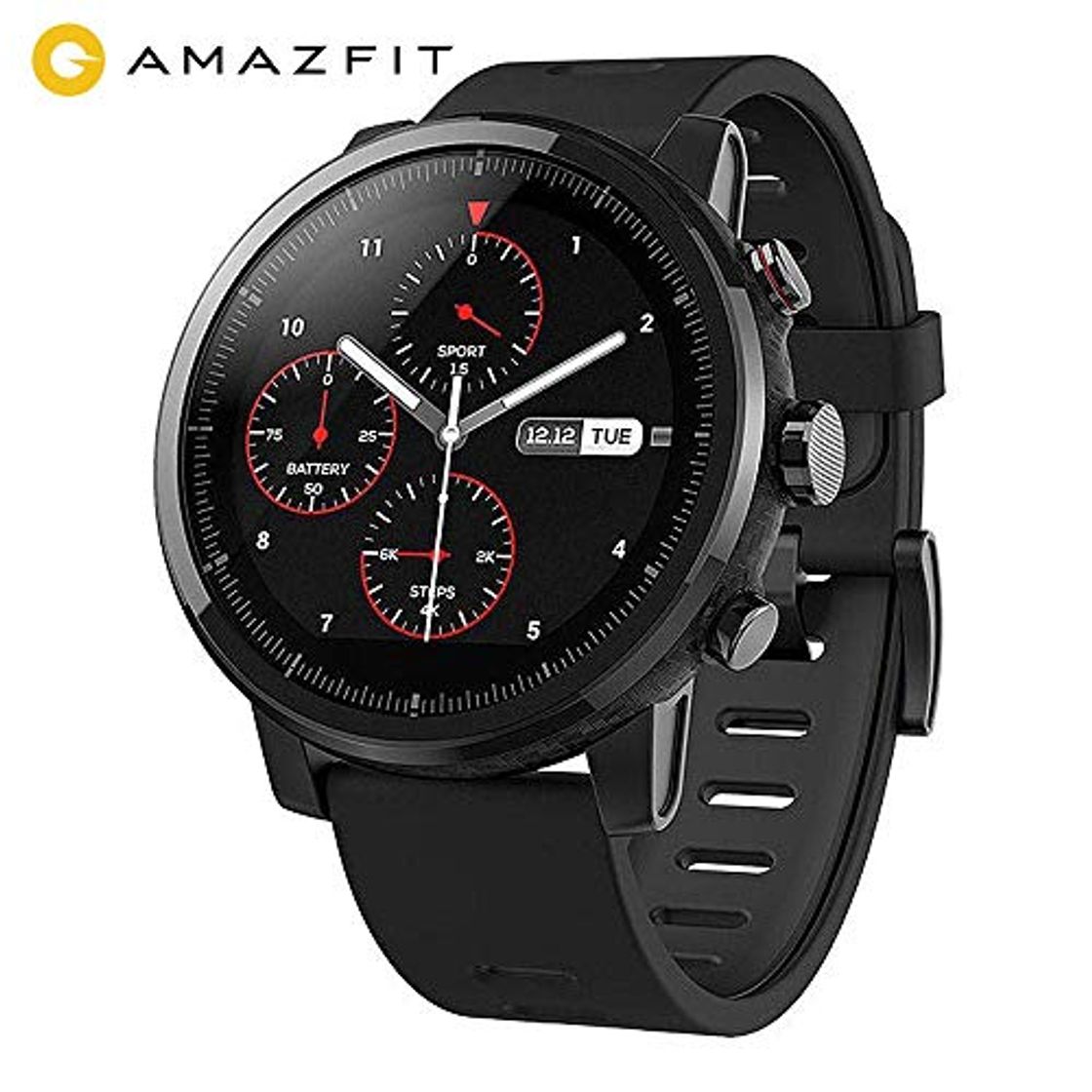 Product AMAZFIT Stratos 2 Smartwatch, Huami Reloj Inteligente con GPS, Versión Internacional, Funciona