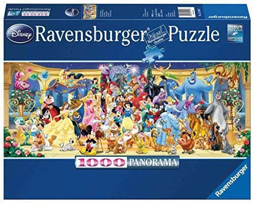 Ravensburger Personajes Disney - Puzzle Panorama, Premium Puzzle con tecnologia Softclick, 1000