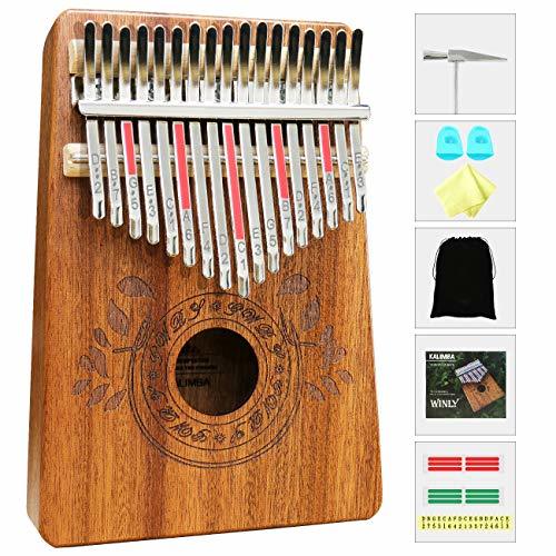 Place Kalimba - Thumb Piano 17 teclas con instrucciones de estudio y martillo