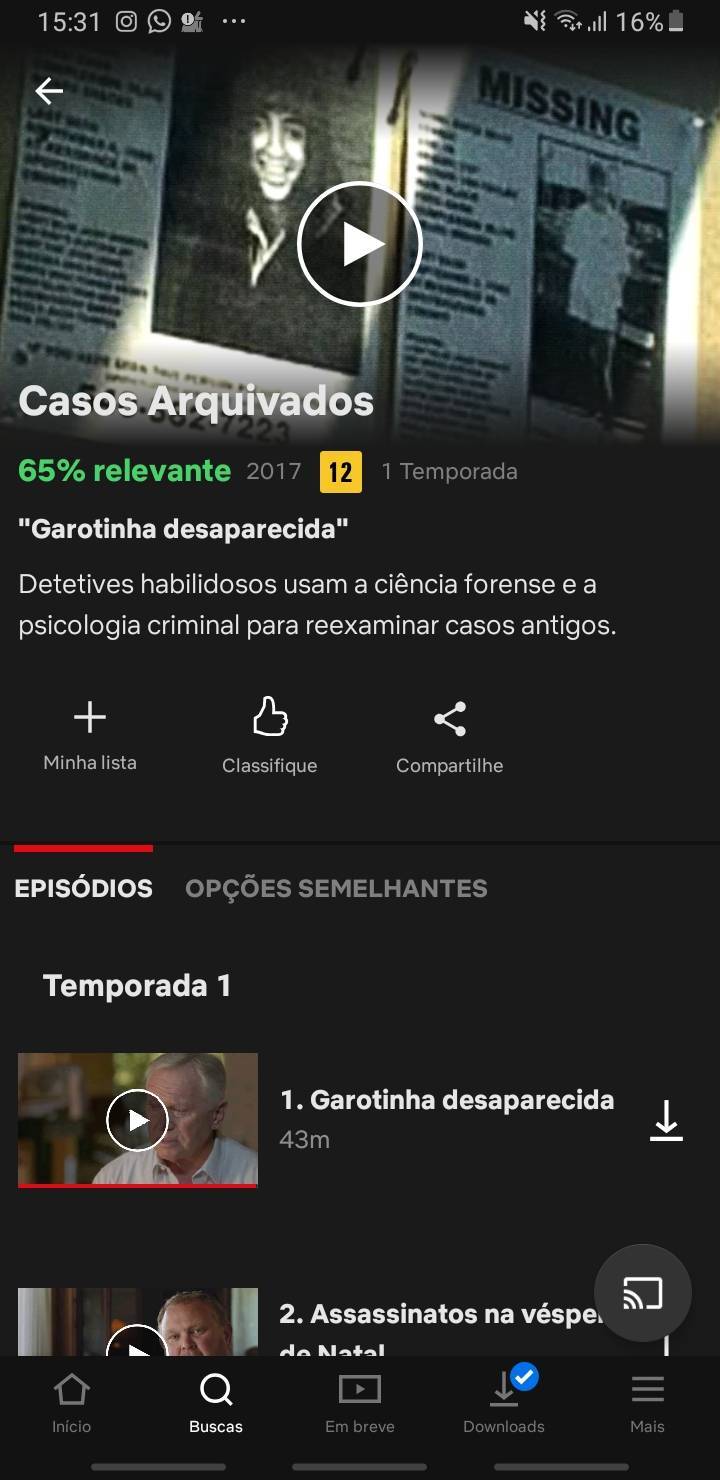 Casos arquivados 