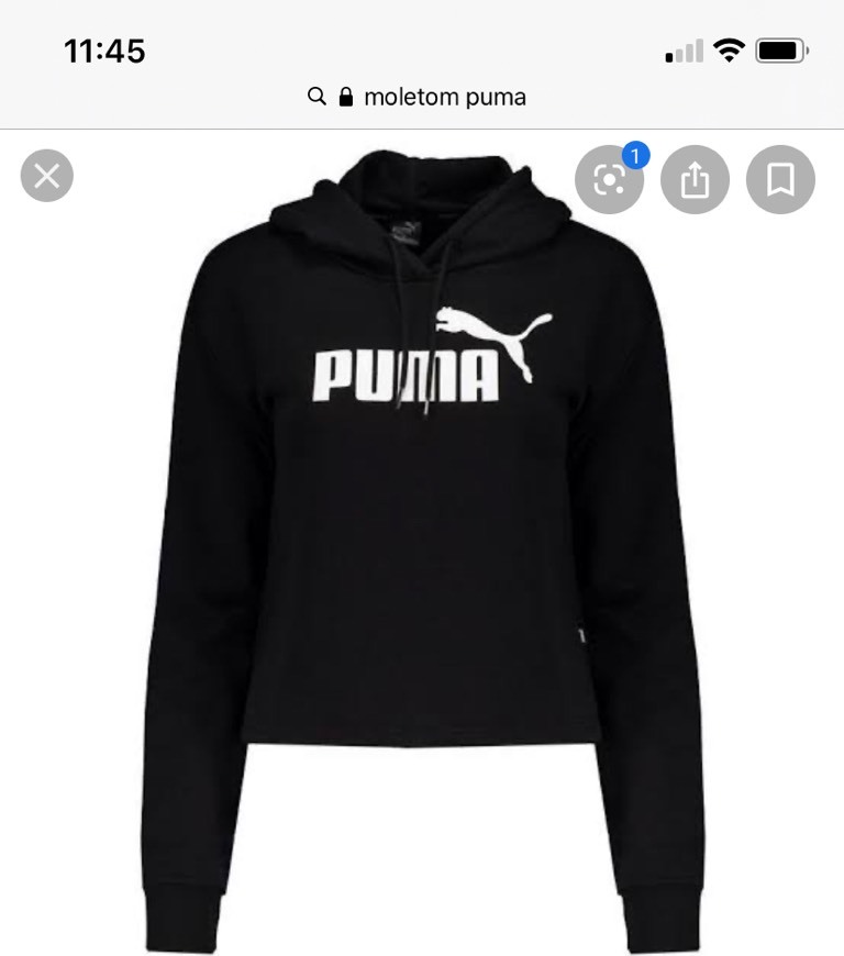 Moda moletom cropped puma 