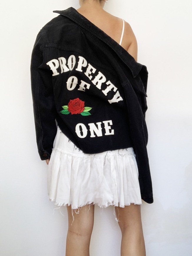 Serie Property of no one black denim jacket 