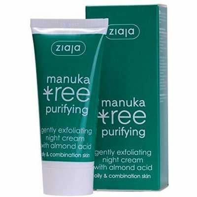 Crema de noche exfoliante suave con ácido mandélico Manuka Tree