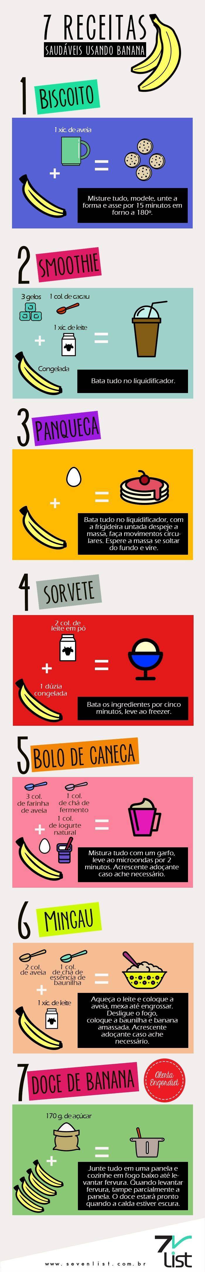 Fashion 7 receitas com banana 🍌