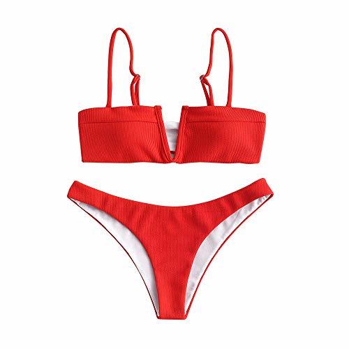 Place ZAFUL Set De Bikini con Relleno Lazada en Espalda Escote en V