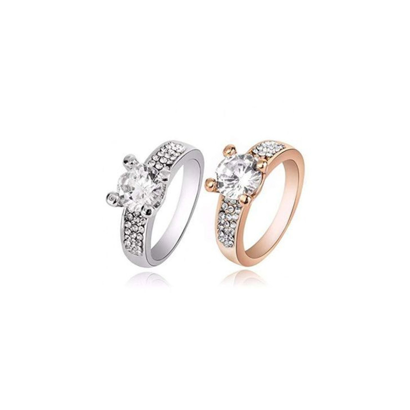 Product WZYMNJZ Boda Nupcial Anillos De Compromiso para Las Mujeres De Plata De