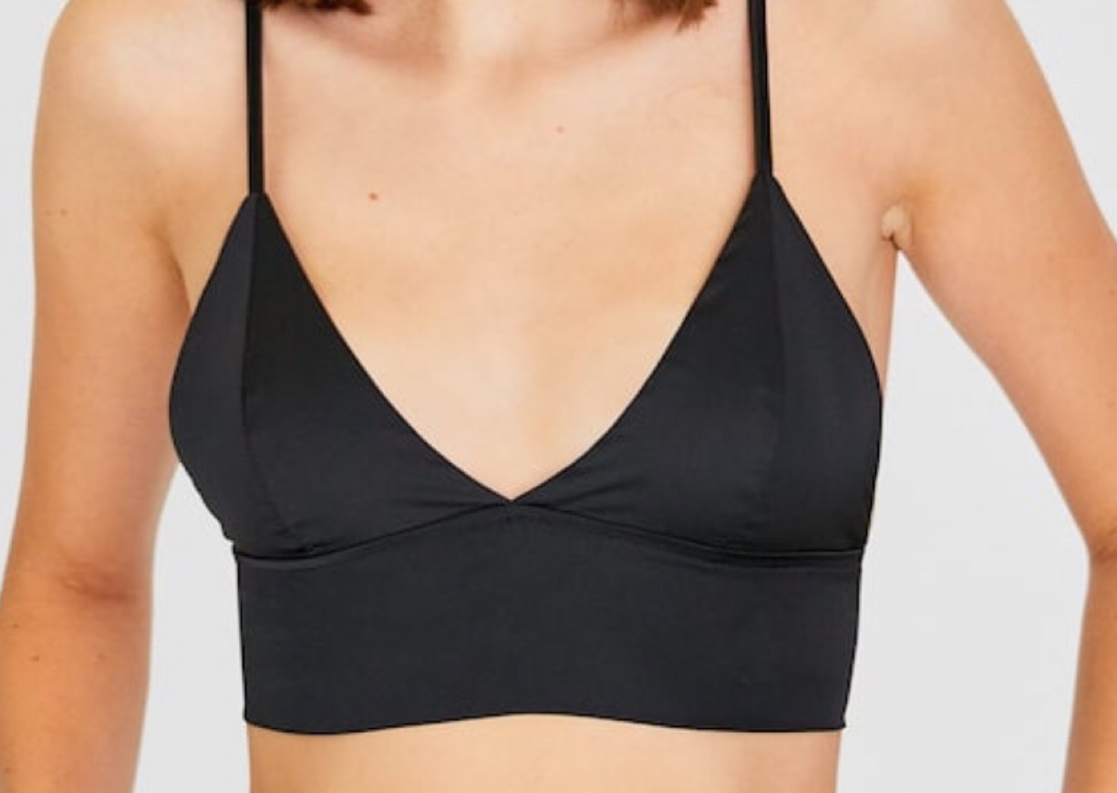 Moda Bralette acetinado 