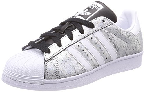 Lugar Adidas Superstar W, Zapatillas de Deporte para Mujer, Plateado