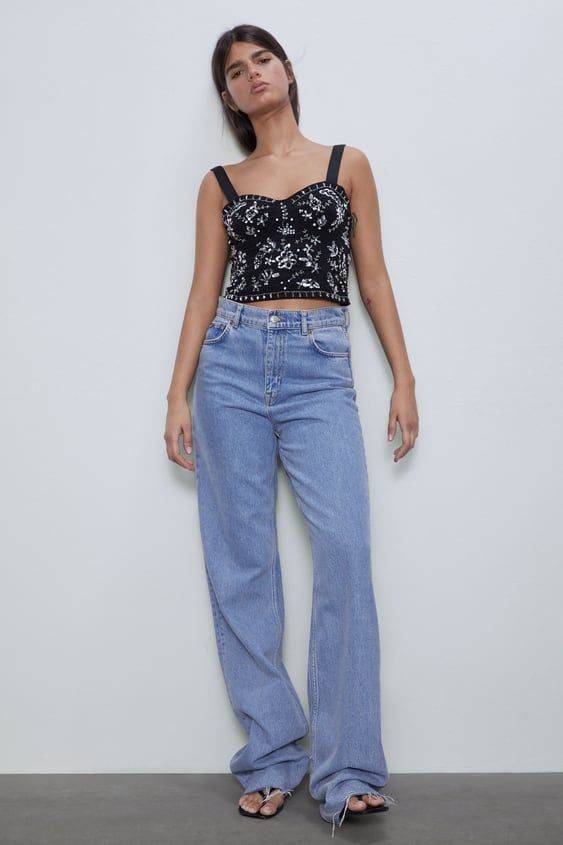 Moda TOP CROPPED COM MISSANGAS