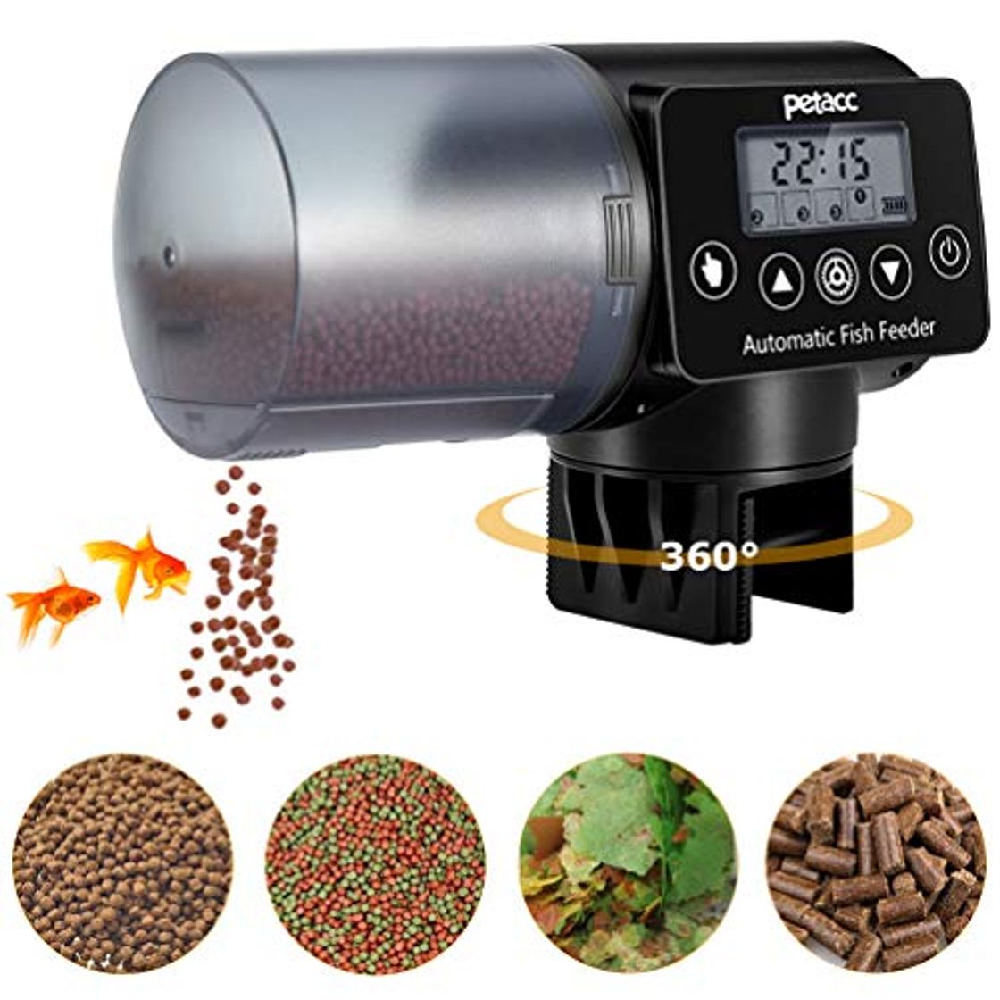 Productos Petacc Alimentador Automático Acuario Multifuncional Comedero Peces Automático con Pantalla LCD y