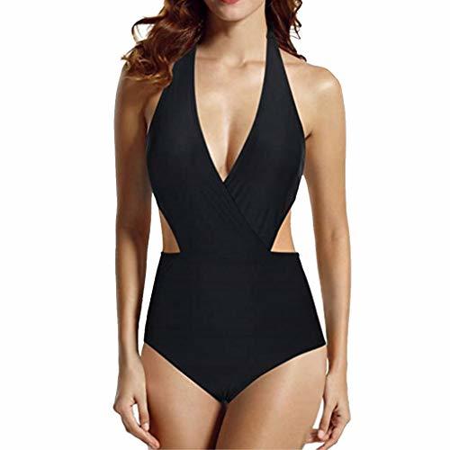 Traje de Baño Mujer,KanLin1986 Tankini Retro Deportivo Trajes de Una Pieza Banadores