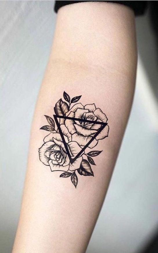 Fashion Tatuagem com flores