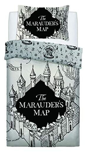 Warner Bros Marauders Map Juego de Cama Individual