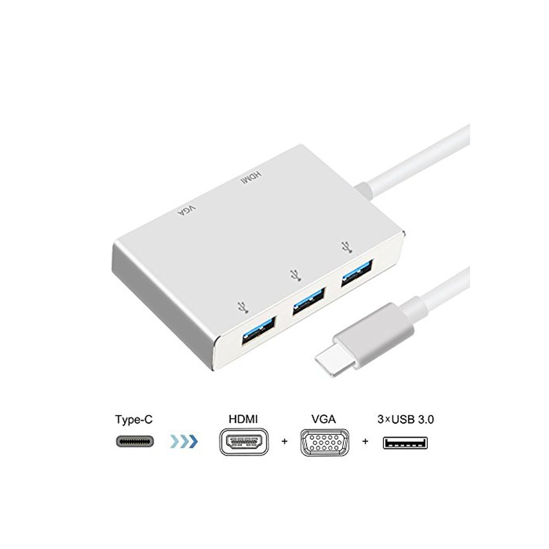 Producto Tipo USB C a HDMI/USB 3.0 / USB 3.1 Adaptador Tipo C,