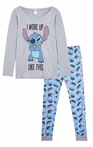 Producto Disney Lilo y Stitch Pijama Mujer Invierno, Pijamas De 2 Piezas Camisetas