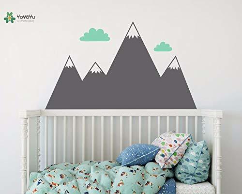 Place yiyiyaya Vinilo Tatuajes de Pared Montaña Nubes Niños Bebé Habitación Arte Extraíble