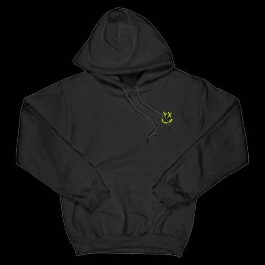 Louis Tomlinson neon yellow reverse smiley hoodie

