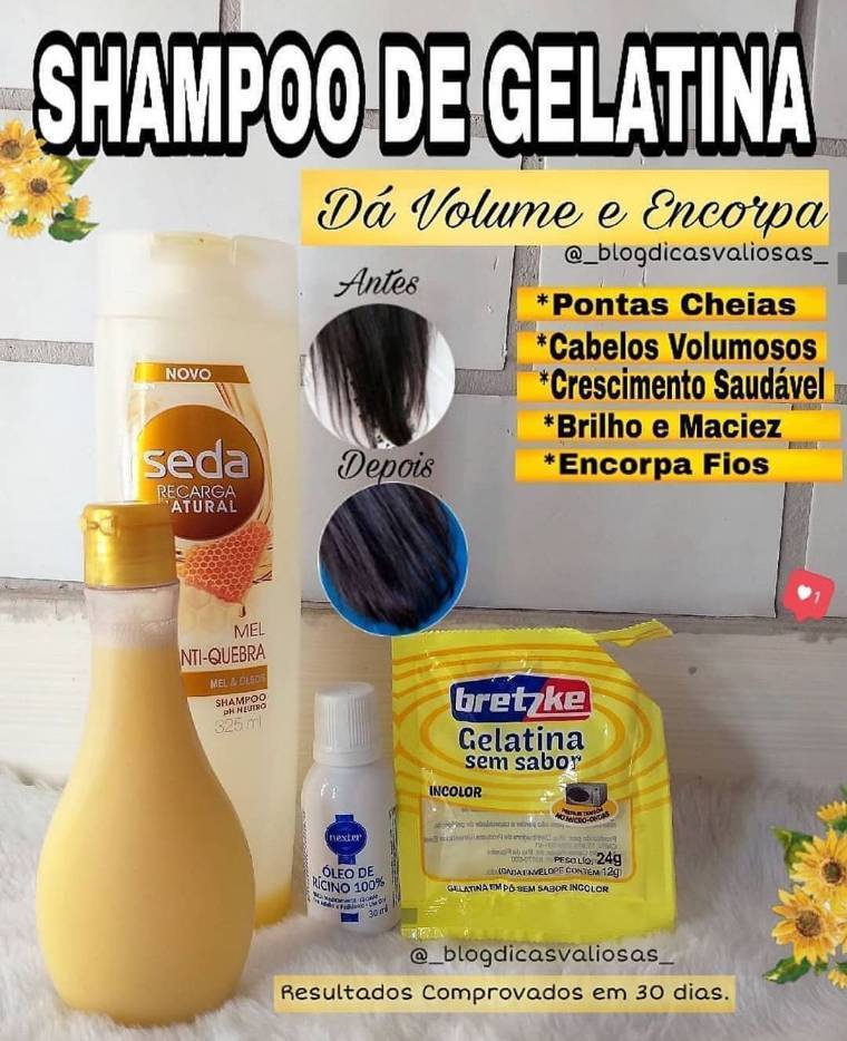 Moda Shampoo de gelatina! 