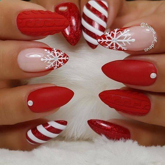 Fashion Decoração unhas natal