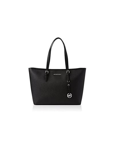 Michael Kors Jet Set Medium Travel, Bolso Totes para Mujer, Negro (Black)