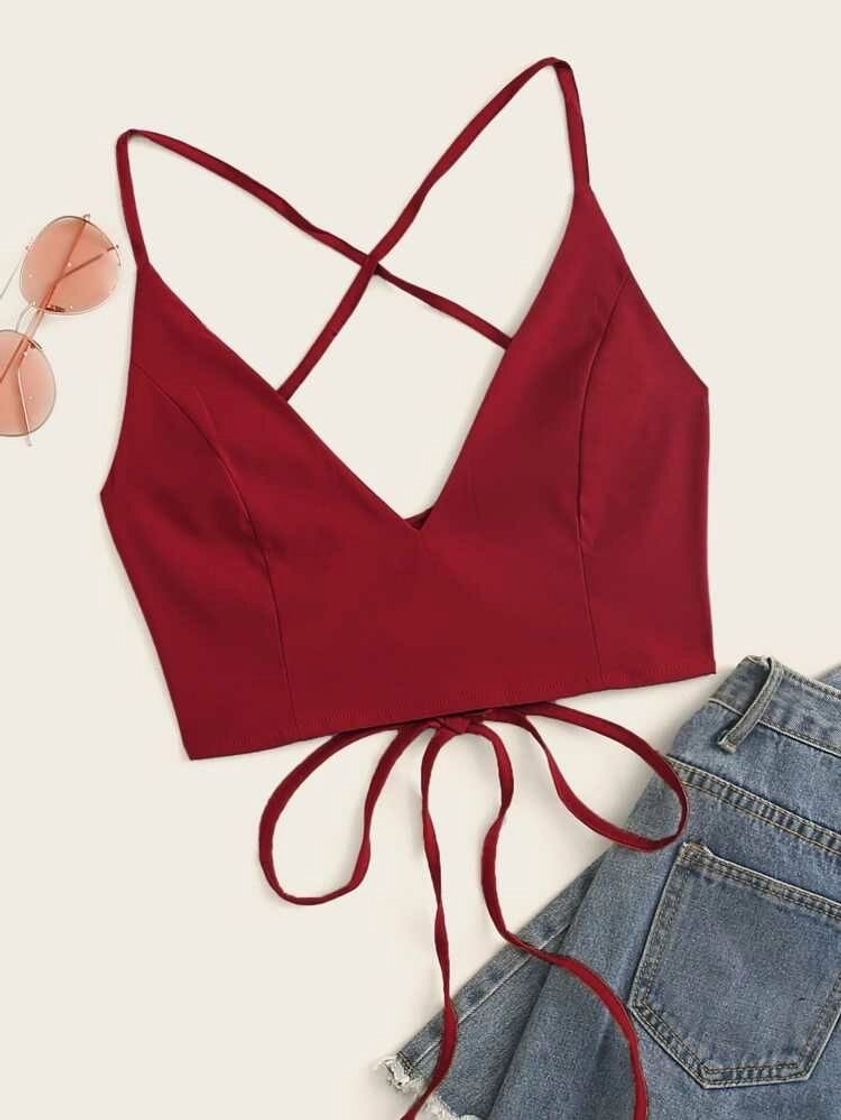 Fashion Cropped vermelho 