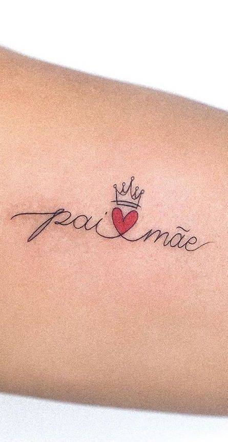 Moda tatuagem homenagem aos pais