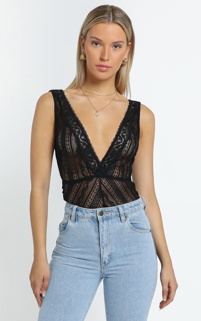 Fashion Korty Bodysuit in Black Lace | Showpo