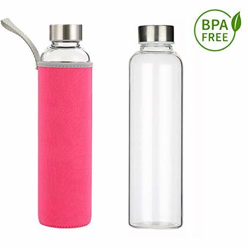 Products Botella Agua Vidrio Cristal Taza Viaje Deportiva Deporte Botella Cristal Borosilicato Transparente