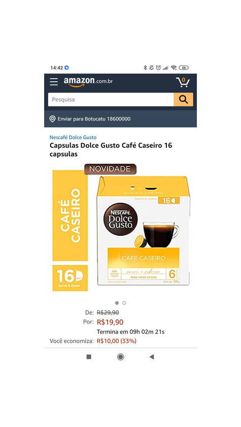 Producto Café dolce gusto