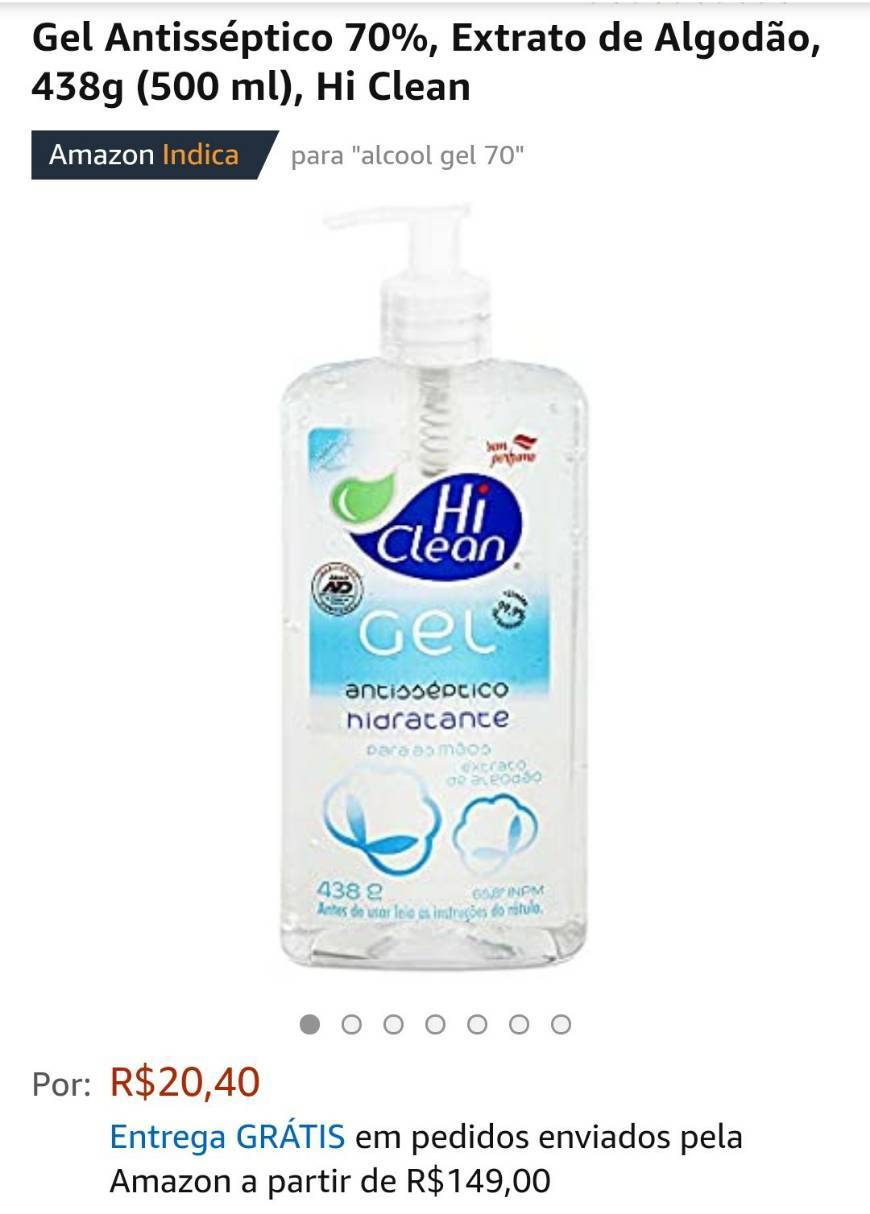 Product Álcool em gel antisséptico