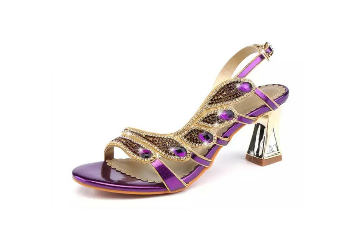 Social Sandália glitter salto alto