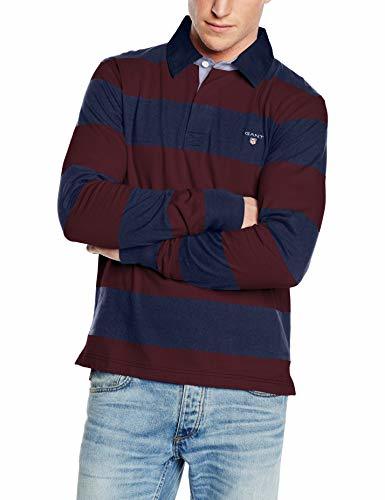 GANT The Original Barstripe Heavy Rugger Camisa Manga Larga, Morado