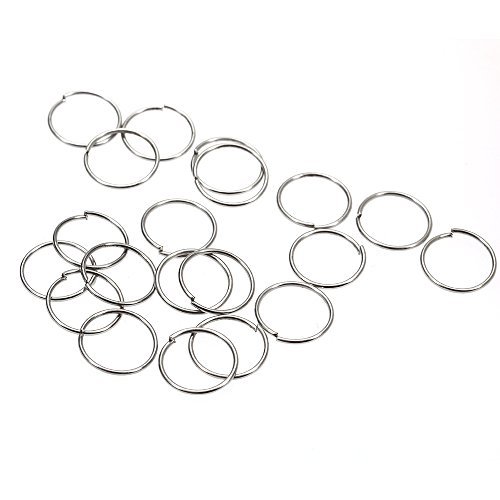 Place Skyllc 10X Pares de Pendientes Redondo bañado plata Simple 10 mm