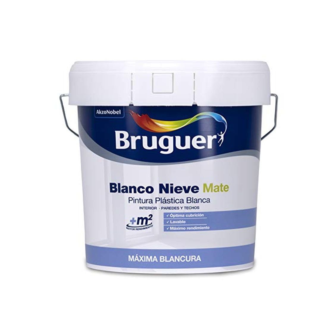 Home Bruguer Blanco Nieve Pintura para paredes 4L